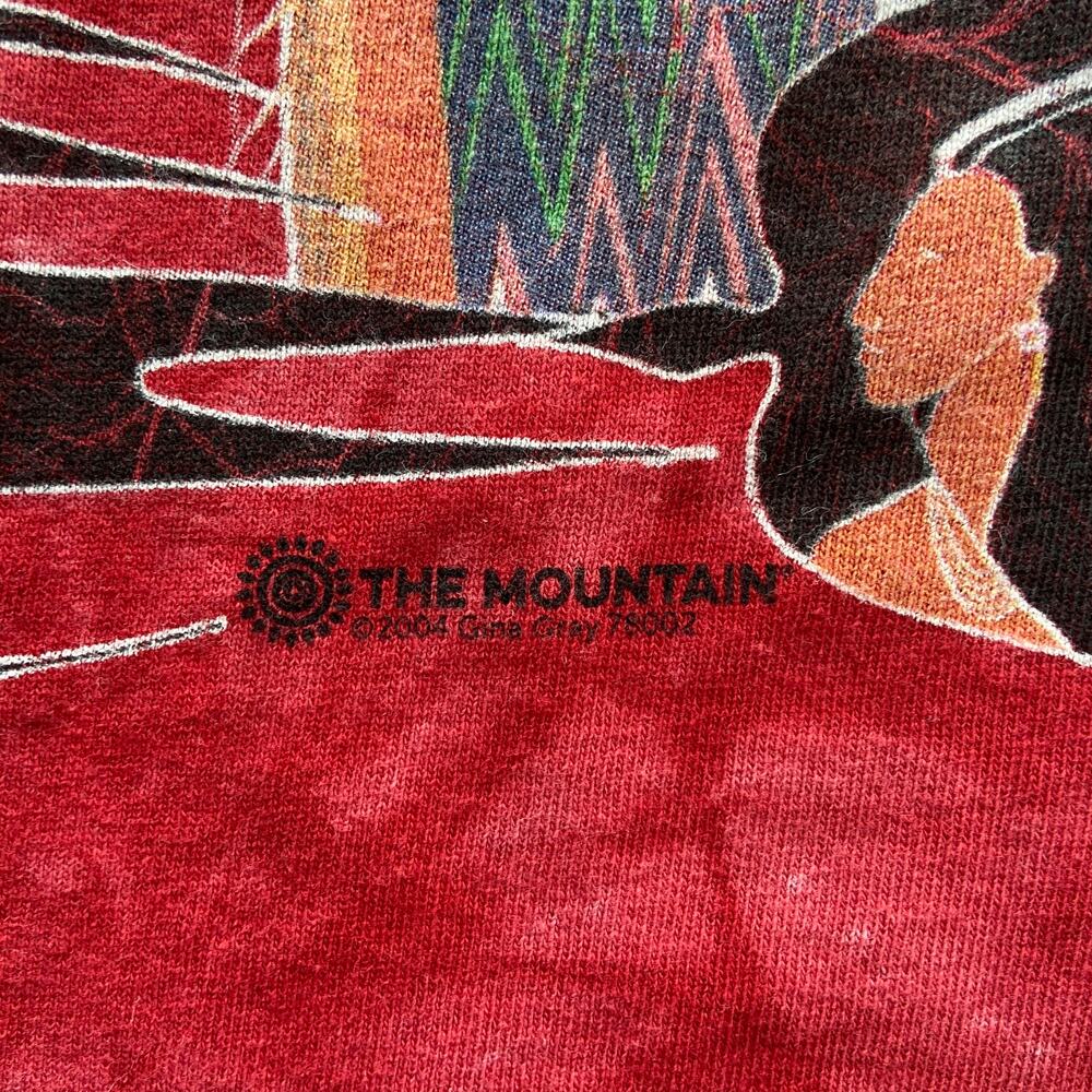 Y2K The Mountain Gina Gray Red Dyed Short Sleeve T Shirt - Adult Size L - Picture 3 of 5